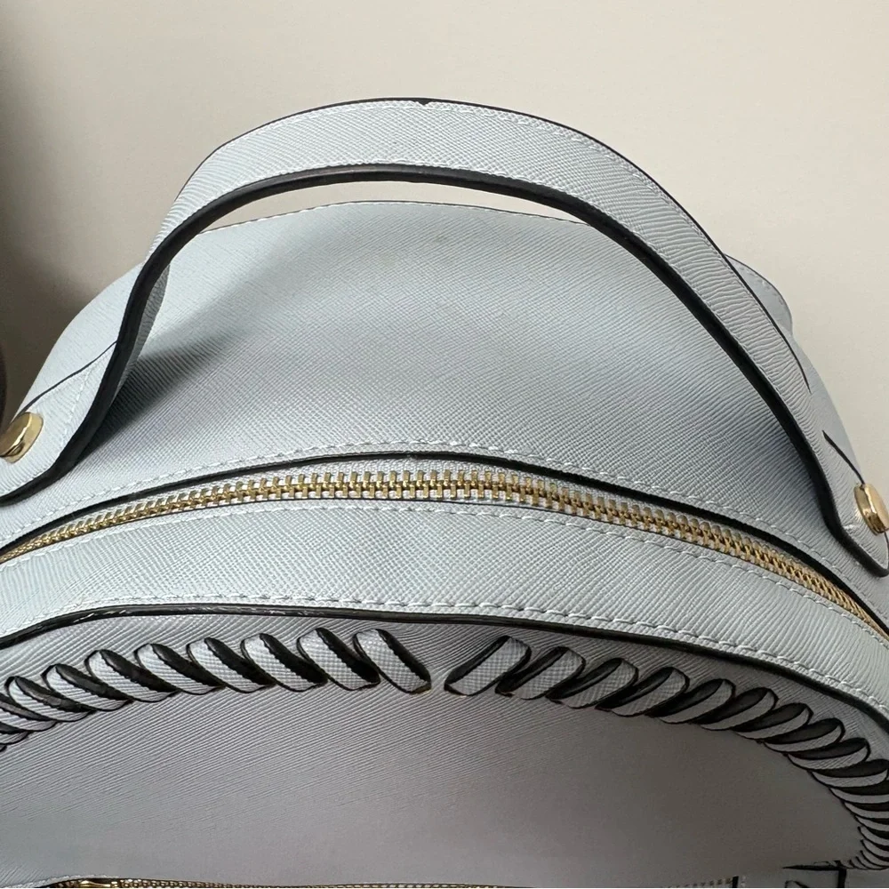 CALPAK Kaya Faux Leather Light Blue Backpack